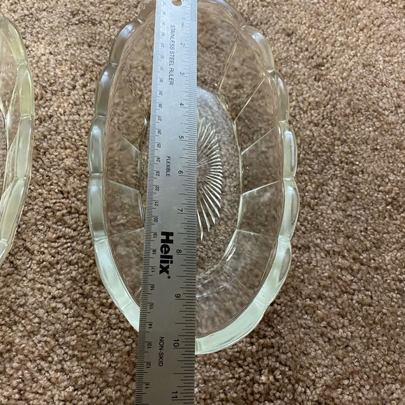 Vintage Large clear pressed GLASS boat shape BOWL dish celery serving depression - Picture 2 of 6